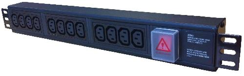 Basic 8-Way 1.5U Horizontal PDU, Input=3meter UK3pin Plug (BS1363), Output=8x IEC C13 C...